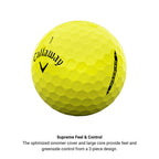 Callaway Erc Triple Track Golf Balls 12B Pk (2023 Version, Yellow)