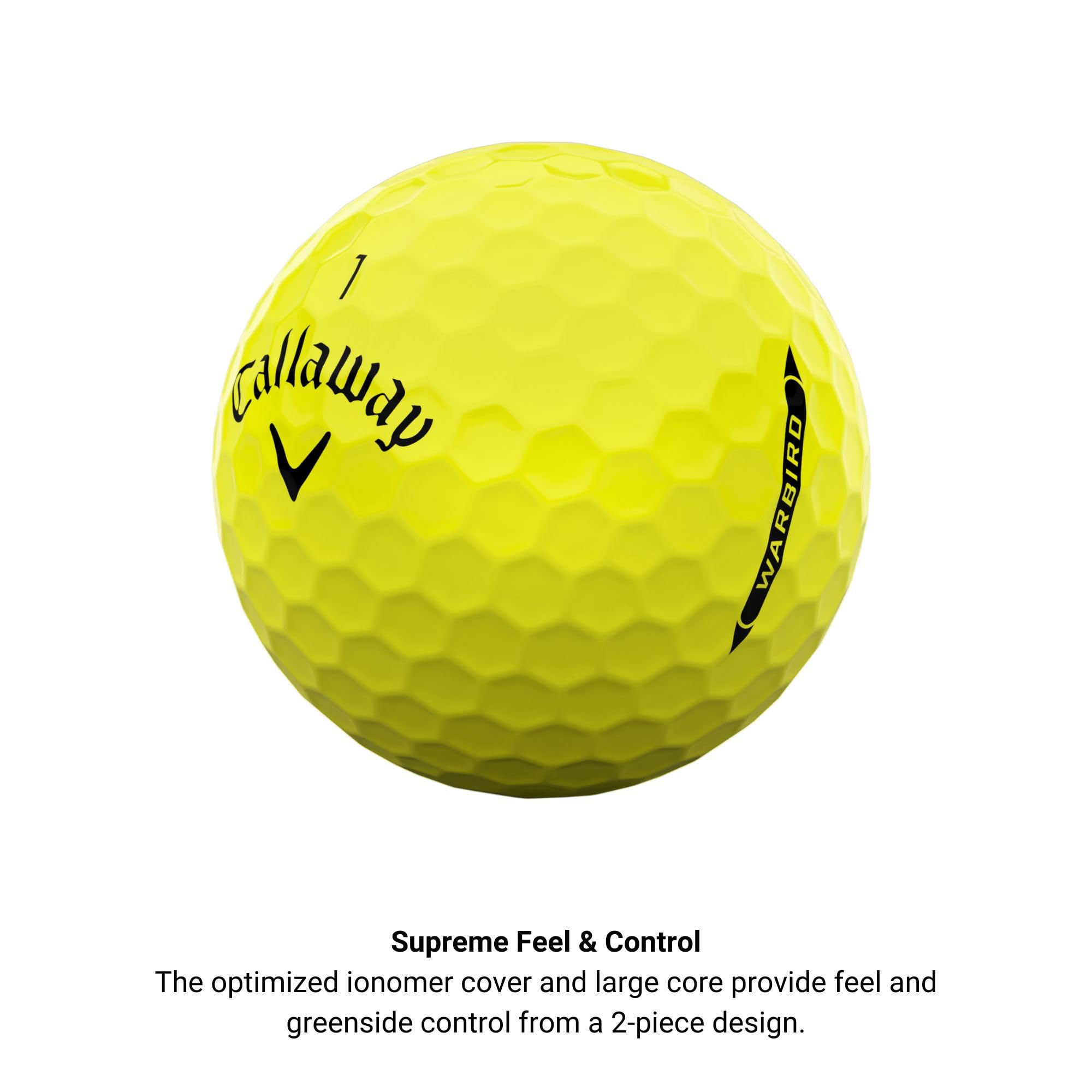 Callaway Erc Triple Track Golf Balls 12B Pk (2023 Version, Yellow)