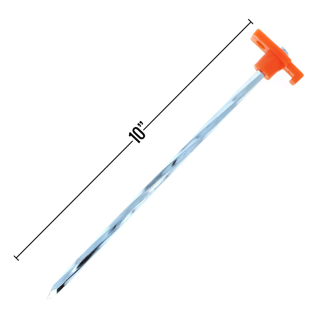 (6 Piece) Asr Outdoor Heavy Duty Tent Pegs - Orange