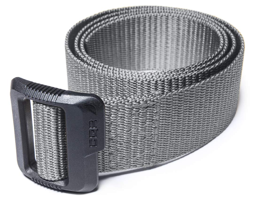 Cqr Tactical Belt, Military Style Heavy Duty Belt, Webbing Edc Quick-Release Buckle, Plastic Flip Tab Grey, Small