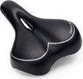 Bikeroo Bike Seat For Men - Soft Padded 7'' Wide Bicycle Seat Replacement For Mtb Mountain, Schwinn, Bmx, Peloton, Ebike, Statio