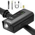2-in-1 Mini Electric Bike Pump with LED Headlight, 150 PSI Portable Tire Inflator with Digital Gauge, Auto Shut Off, 2000mAh Typ