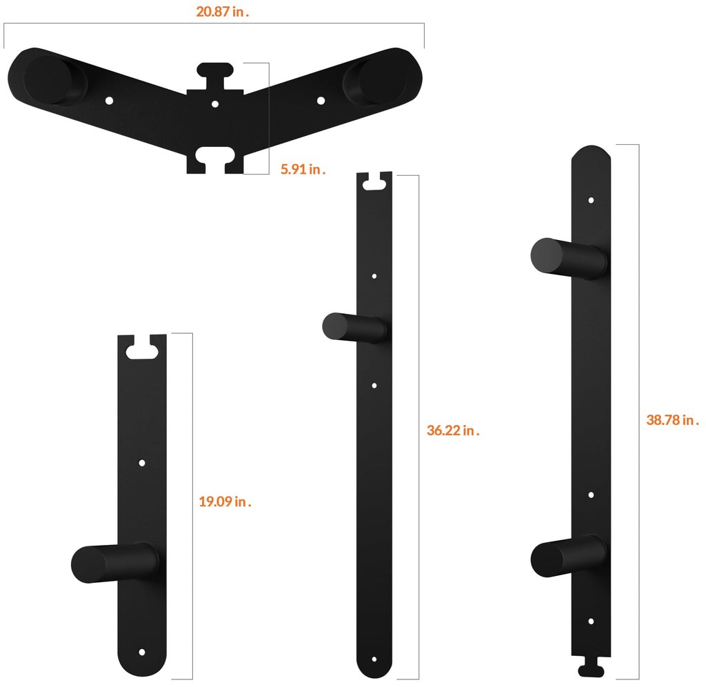 Fitvids Weight Plate Storage Rack, Weight Plate Holder Wall Mounted Bumper Plate Storage For Home Gym, Fit 2'' Olympic Plates, 4