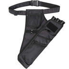 Xtacer 3 Tube Hip Quiver Hunting Training Camo Archery Arrow Quiver Holder Bow Belt Waist Hanged Target Quiver (Black -3 Tube)