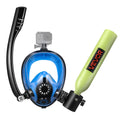 VEVOR Mini Scuba Tank with Sub-Mask, 0.5L Portable Small Diving Tank for Underwater Breathing, Reusable Lung Diving Cylinder up 