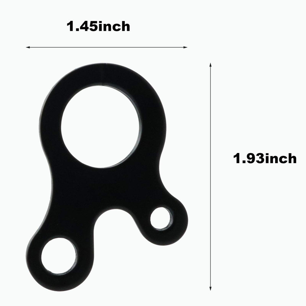 Heyous 6Pcs Stainless Steel 3 Hole Survival Buckle Rope Tensioner Windproof Rope Buckle For Tent Camping Hiking Backpacking Outd