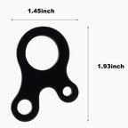 Heyous 6Pcs Stainless Steel 3 Hole Survival Buckle Rope Tensioner Windproof Rope Buckle For Tent Camping Hiking Backpacking Outd