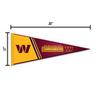 Rico Industries Nfl Football Washington Commanders Primary 12'' X 30'' Felt Wall D  Cor Pennant - Great For Home/Bed Room/Man Ca