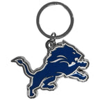Detroit Lions Chrome Logo Cut Keychain