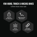 Vittoria Standard Butyl Inner Tubes - Inner Tubes For Road And Track Bikes - Presta Valve - Synthetic Rubber - 09Mm Thick Inner
