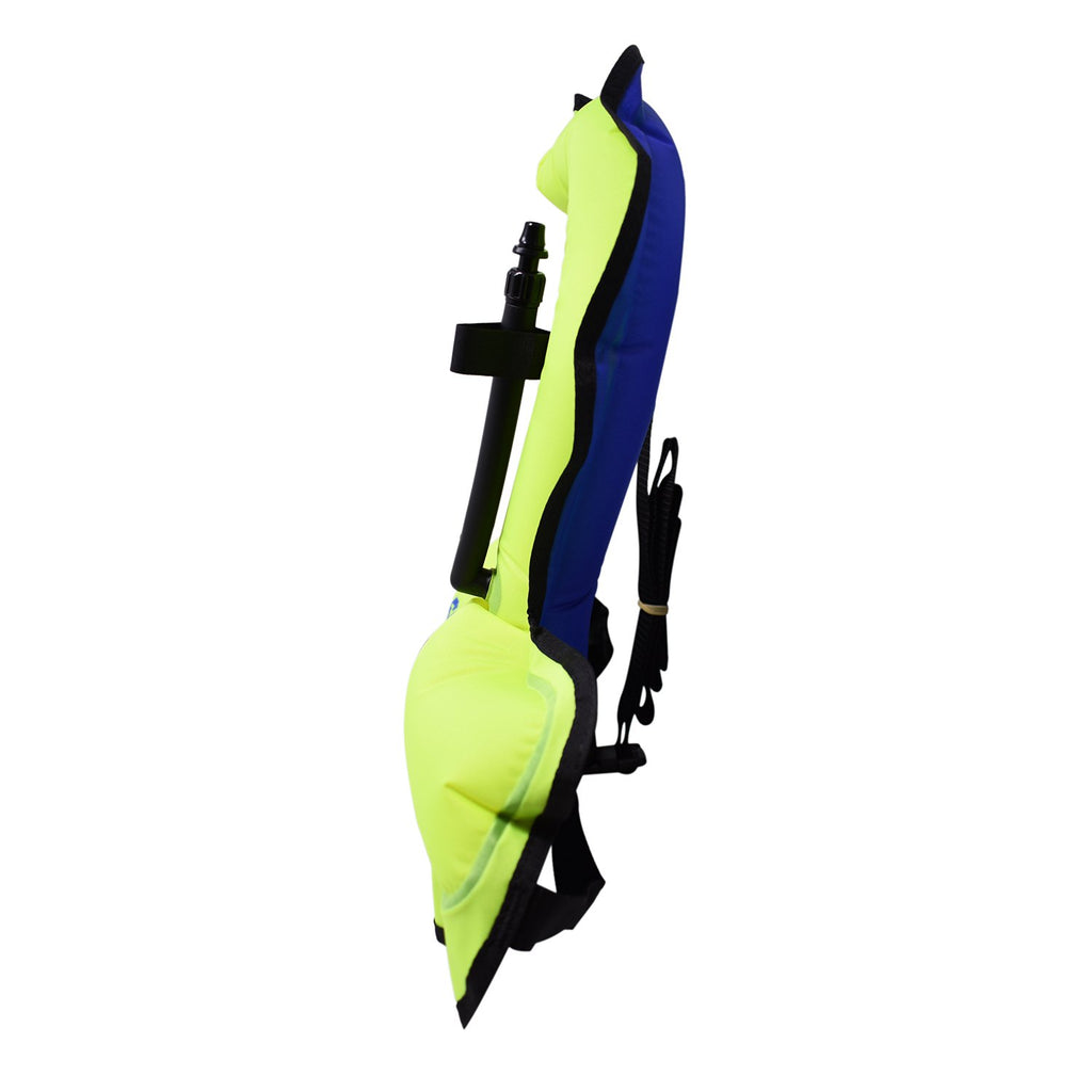 Scuba Choice Youth Kids Snorkel Vest Neon Yellow/Blue With Name Box