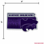 Rico Industries Ncaa Kansas State Wildcats State Shape Shape Cut Pennant - Home And Living Room D  Cor - Soft Felt Ez To Hang