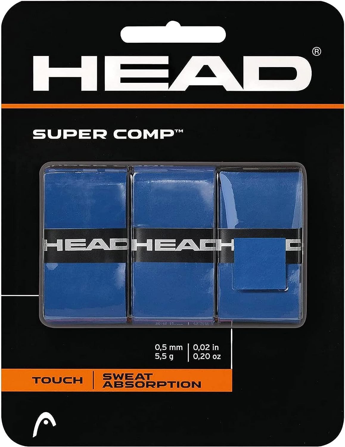 Head Super Comp Racquet Overgrip - Tennis Racket Grip Tape - 3-Pack