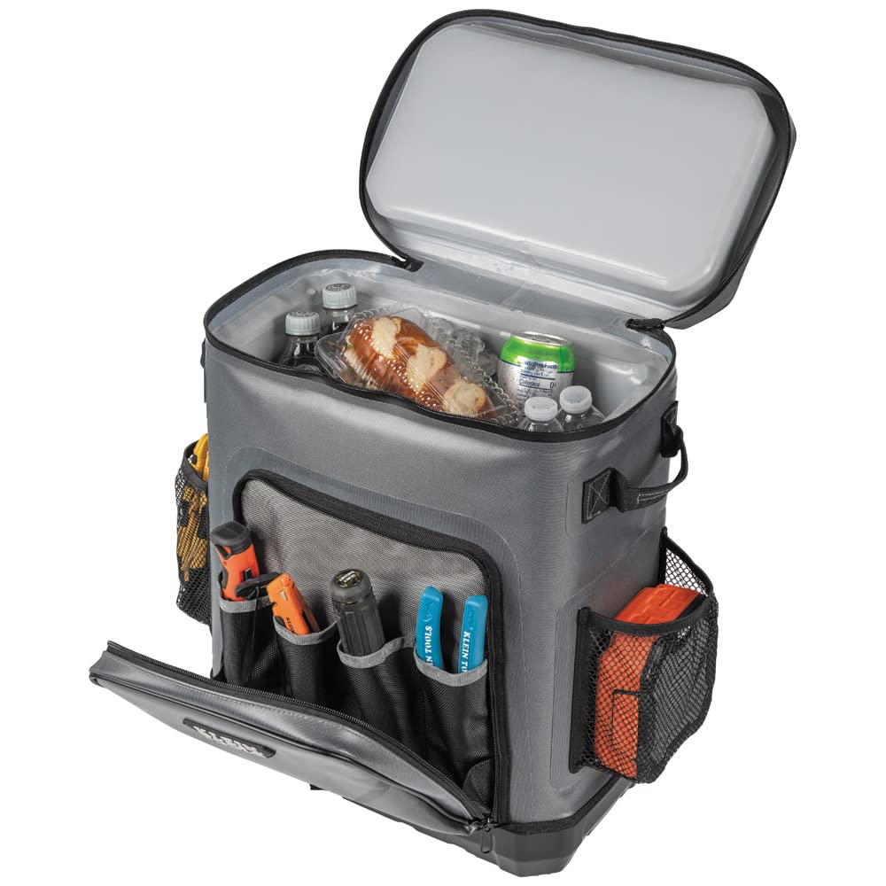 Klein Tools 62810Bpclr Cooler Backpack, 30 Cans Insulated Backpack Cooler, Rugged Bottom, Ideal For Jobsite, Hunting, Camping Or