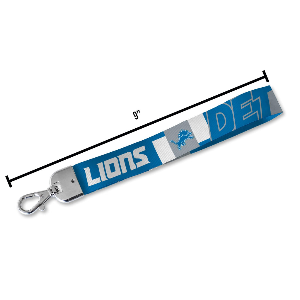 Rico Industries Nfl Football Detroit Lions Standard Wrist Lanyard Key Chain, Cute Wristlet Strap Keychain Holder For Women Men C