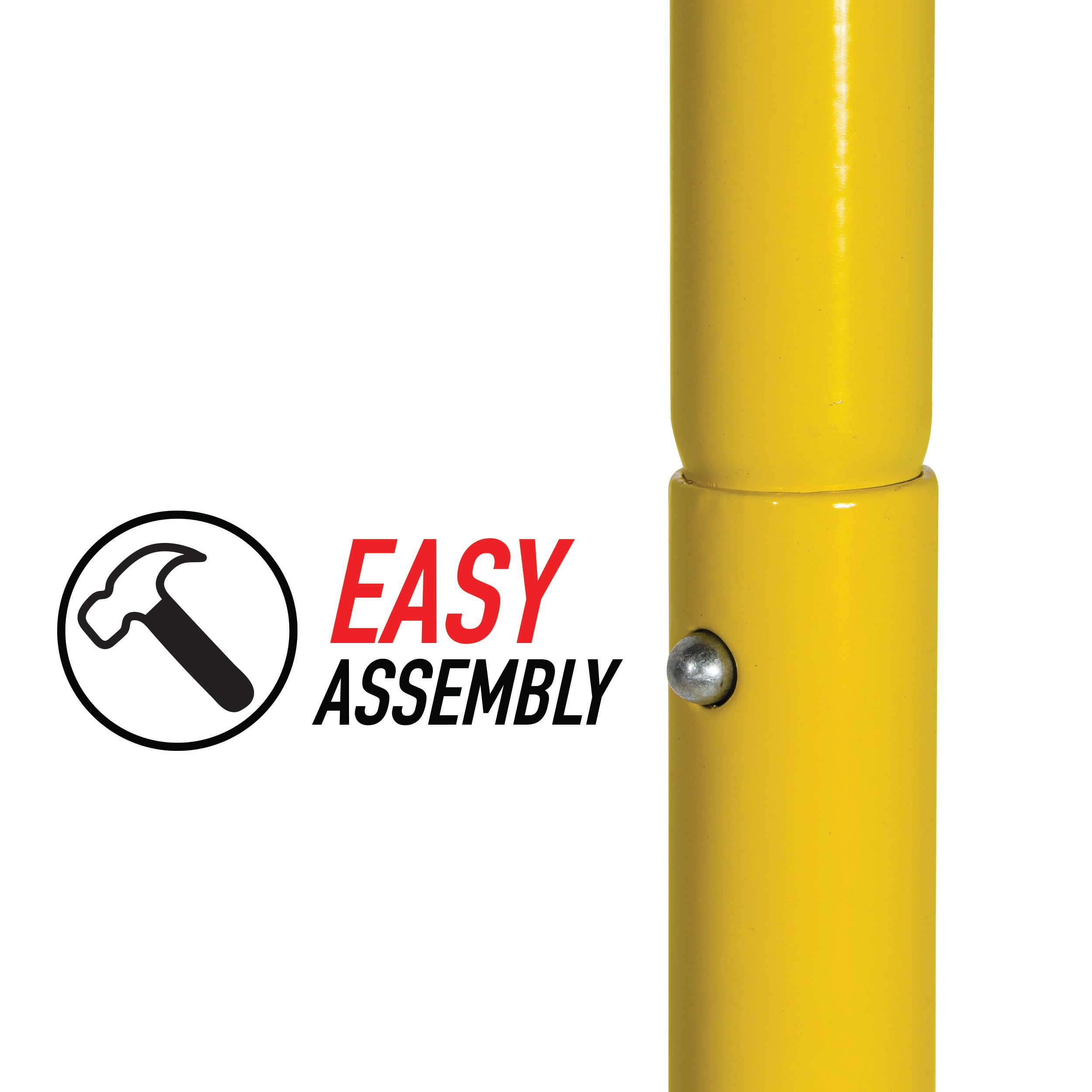 Franklin Sports Authentic Steel Football Goal Post 8.5' X 5.5' - Post For Kids - Football Goal Post Set - Kicking Field Goals -