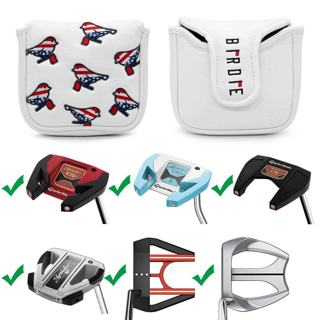 Golf Head Covers Driver Cover 3 Wood Headcover Hybrid Head Covers Embroidery Usa American Flag Birdie Design Golf Club Headcover