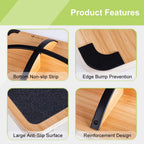 Strongtek Professional Wooden Balance Board With Crossed Hardwood Base, Advanced Rocker Board For Core Strength, Stability Train