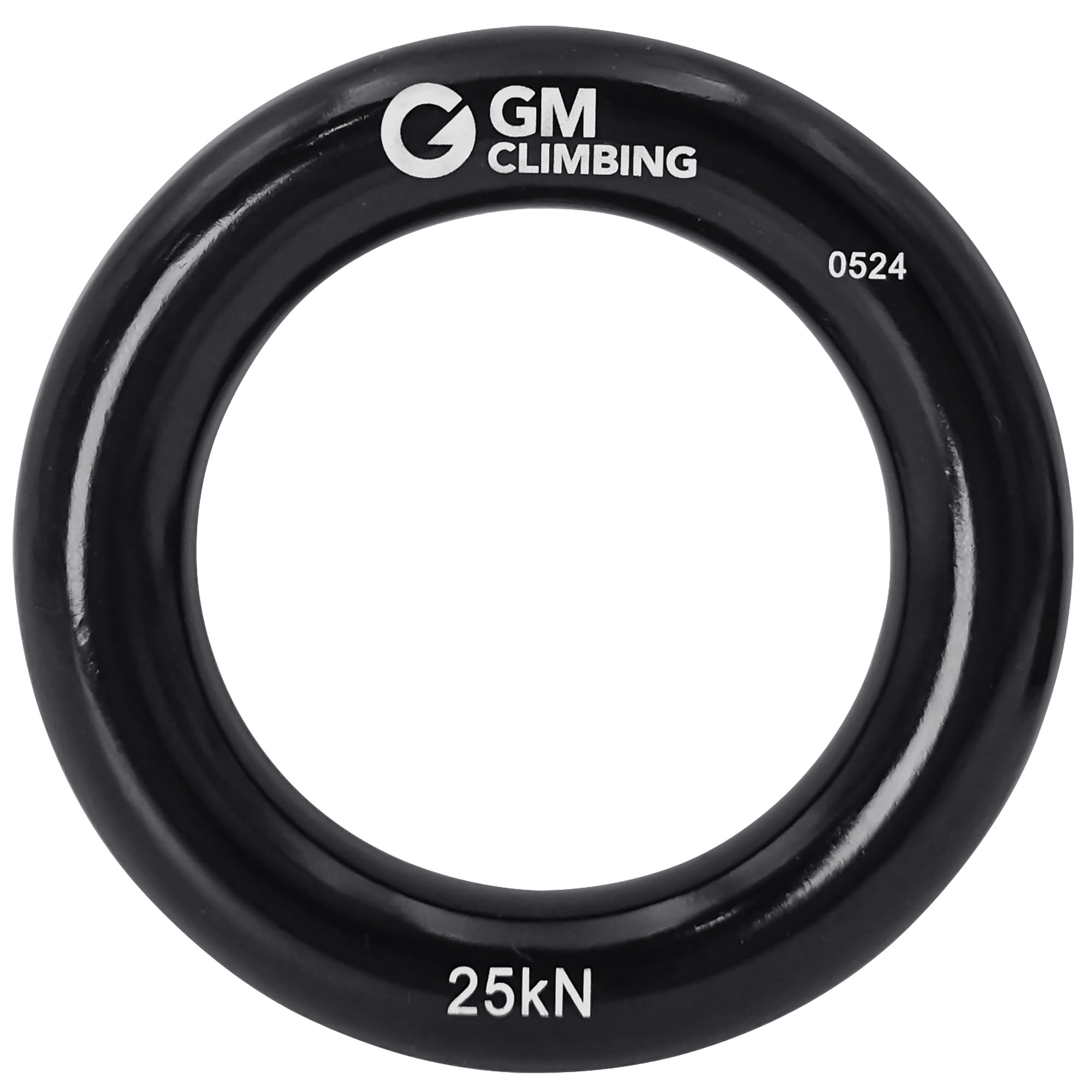 GM CLIMBING Black Large Rappel Ring 25kN for Rock Climbing Arborist Rescue Slackline Hammock 1-Pack