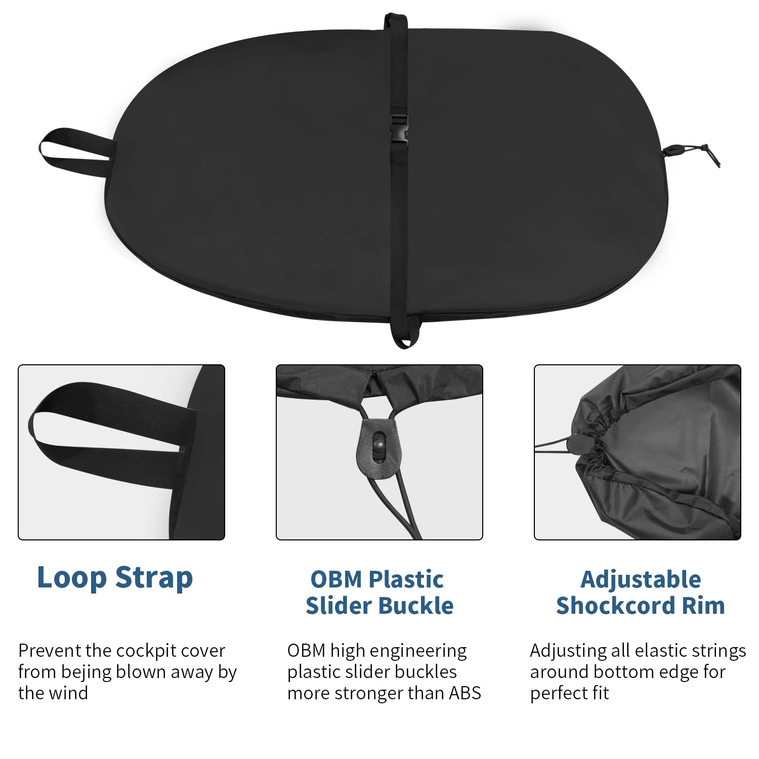 Uceder Waterproof Oxford Cloth Blocking Kayak Cockpit Cover Uv50+ Seal Cockpit Maximum Protection For Your Ocean Cockpit