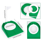 Hooqict 2 Pack Golf Putting Cup With Flag Indoor Practice Training Aids Plastic Golf Putting Hole Putter Regulation Cup For Kids