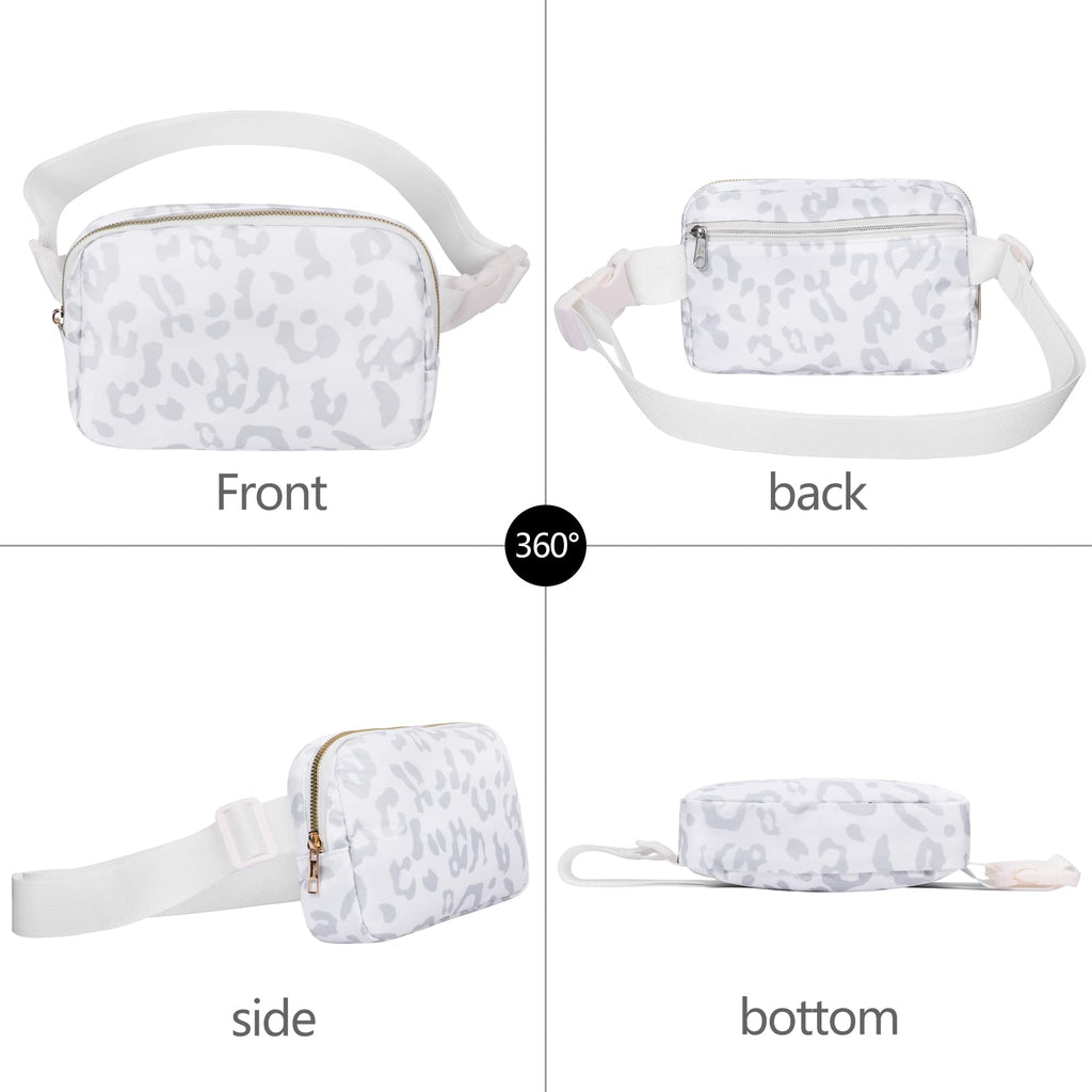 Vorolo Fanny Pack Christmas Gift For Women And Men Crossbody Bag Belt Bag Bum Bag With Adjustable Strap For Sportsoff White+Leop
