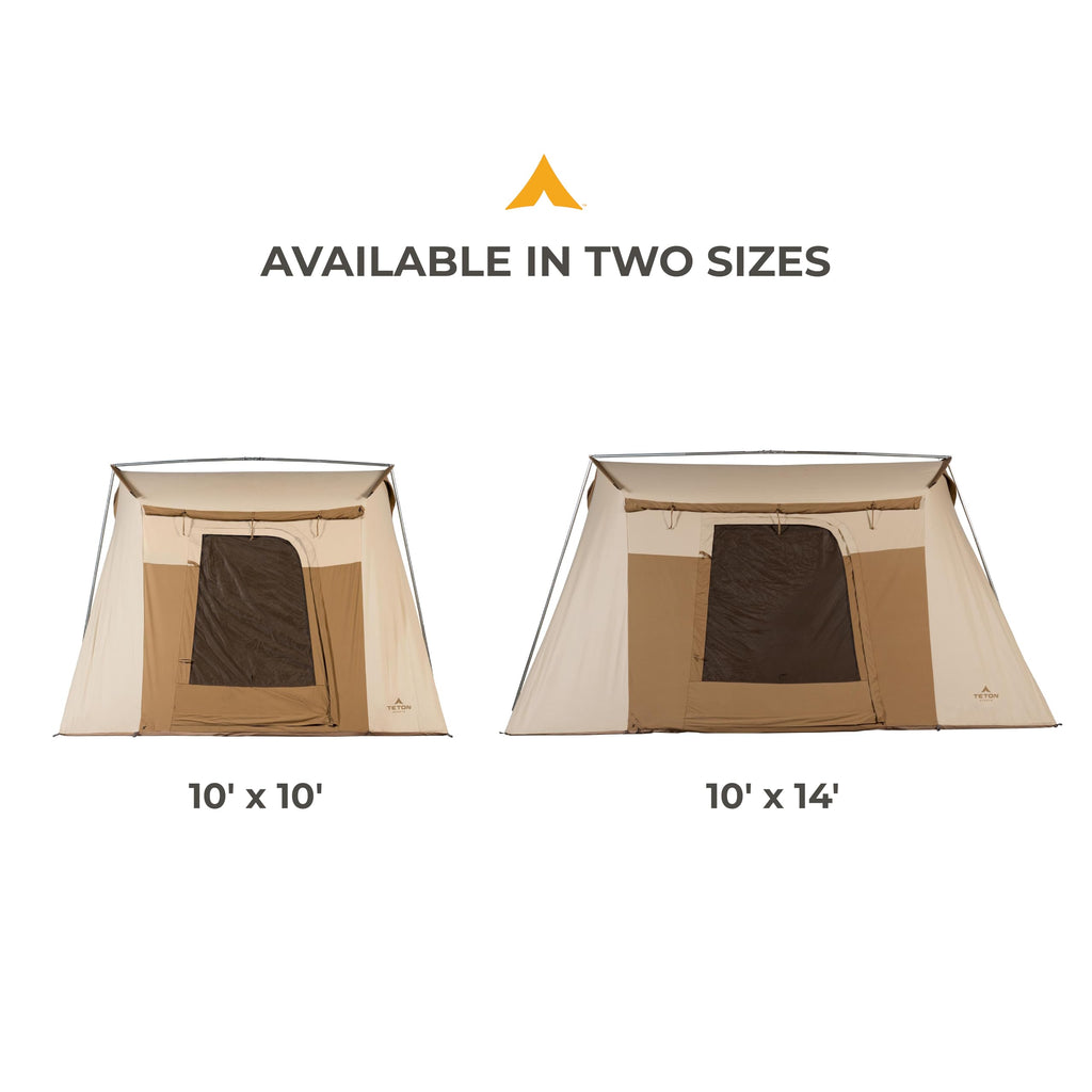 Teton Mesa 10 Canvas Tent; 6 Person Family Camping Tent, Room With A View
