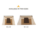 Teton Mesa 10 Canvas Tent; 6 Person Family Camping Tent, Room With A View