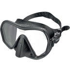 Seac Ajna, Frameless Scuba Diving Mask With Wide View, 100% Silicone Skirt,Black