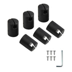 Ziziland Trampoline Enclosure Pole Cap For Flat Steel Sheet Top Ring System, 6 Pieces, Black, Only Fit In 32Mm(1.26In) Diameter 
