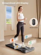 WALKINGPAD Z1 Foldable Walking Pad Treadmill for Home Office, Under Desk Treadmill with Adaptive Speed Control, Compact Design f