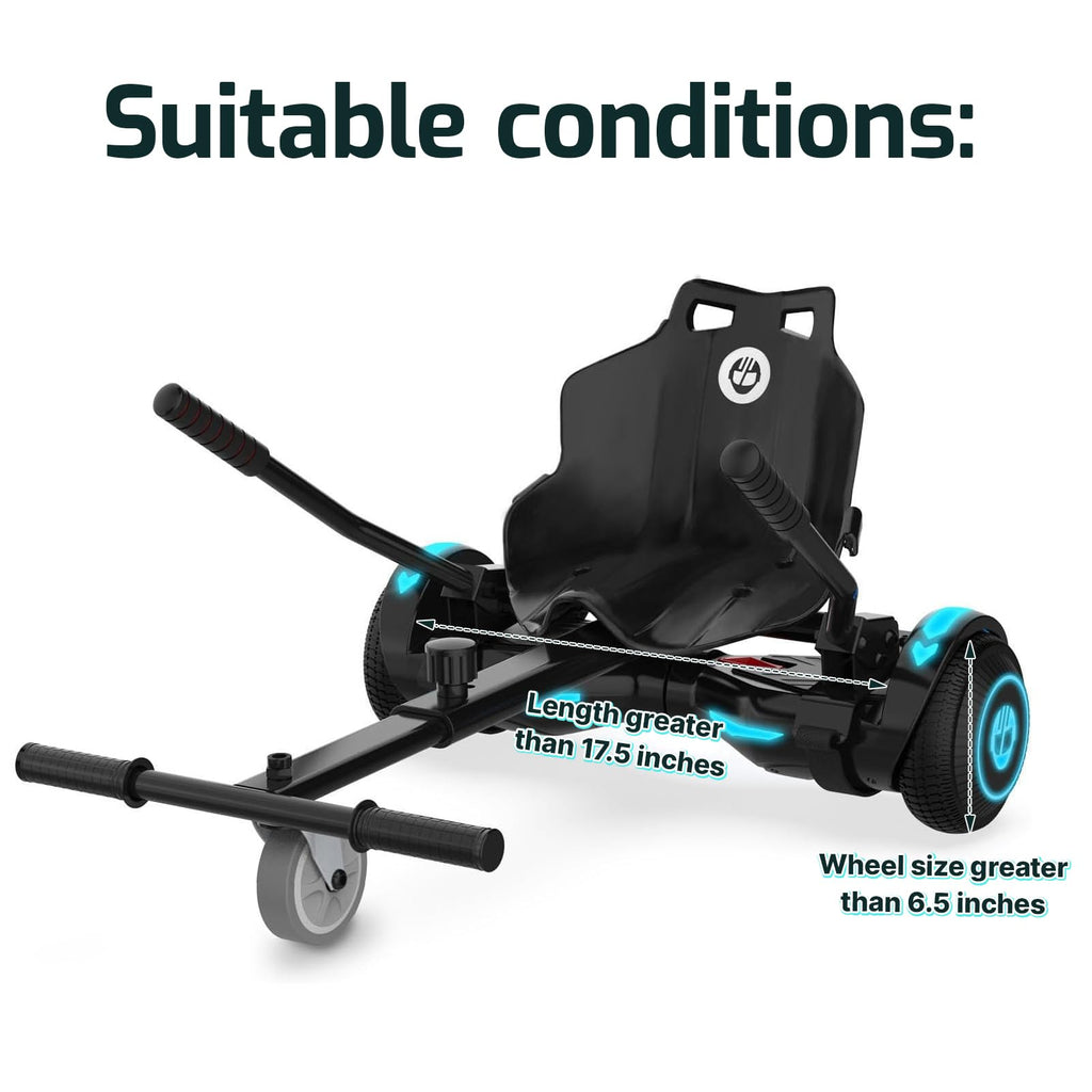 Gotrax HoverflyKart Seat Attachment Accessory for 6.5 8 8.5 10 Self Balancing Scooter, Adjustable Frame Length and Handlebar Con