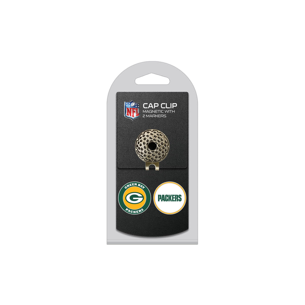 Team Golf Nfl Green Bay Packers Cap Clip With 2 Golf Ball Markers Golf Cap Clip With 2 Removable Double-Sided Enamel Magnetic Ba