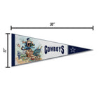 Rico Industries Nfl Football Dallas Cowboys ''The Fan'' By Gary Patterson 12'' X 30'' Felt Wall D  Cor Pennant - Great For Home/