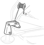 Attwood 13710-4 Anchor Lift System, Lifts And Drops Anchor, Heavy-Gauge Steel, Self-Lubricating Nylon Wheels