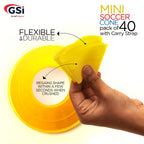 Gsi Mini Cones For Sports | Pack Of 40 | Comes With Shoulder Strap | For Agility Training Drills