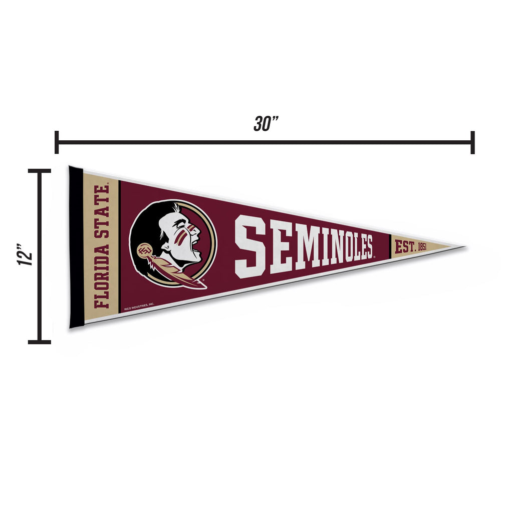 Rico Industries Ncaa Florida State Seminoles Exclusive 12'' X 30'' Felt Wall D  Cor Pennant - Great For Home/Bed Room/Man Cave D