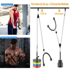 Morwealth Cable Pulley System, Lat Pull Down Weight Pulley System Gym Fitness Diy Loading Pin Weight Lifting Triceps Rope Workou