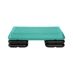 The Step (Made In Usa) Original Circuit Size Aerobic Platform With Teal Nonslip Platform And Four Original Black Risers