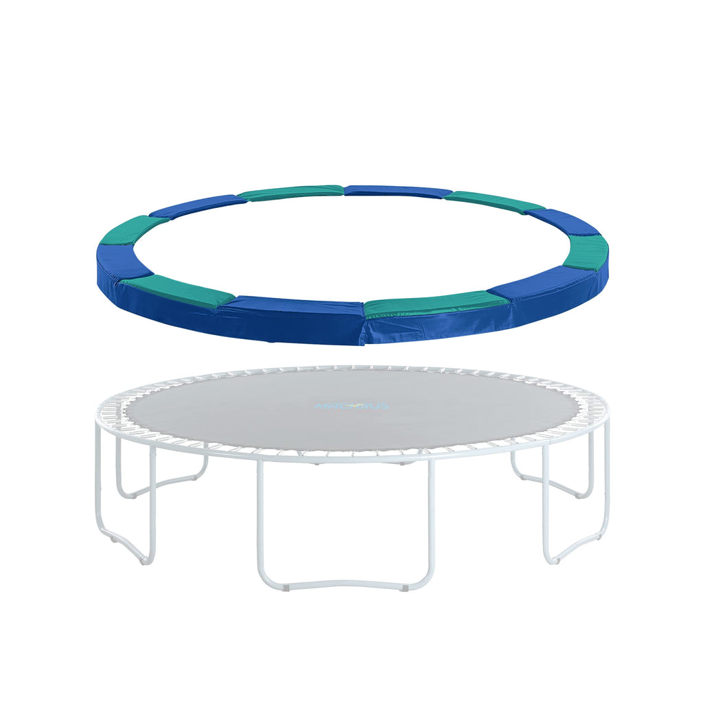 Machrus Upper Bounce Trampoline Replacement Safety Pad 6Ft - 16Ft Round-Trampoline Spring Cover Pvc Trampoline Skirt (Blue/Green