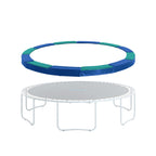 Machrus Upper Bounce Trampoline Replacement Safety Pad 6Ft - 16Ft Round-Trampoline Spring Cover Pvc Trampoline Skirt (Blue/Green