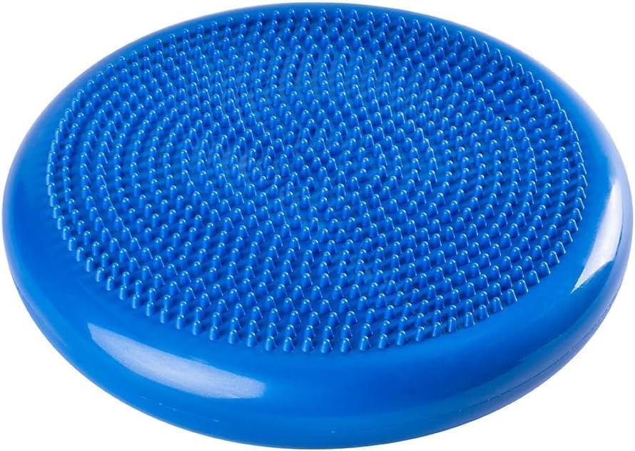 ATETO Wobble Balance Board with Pump | Inflatable Stability Disc Cushion for Physiotherapy & Fitness Exercise | NonSlip Balanci