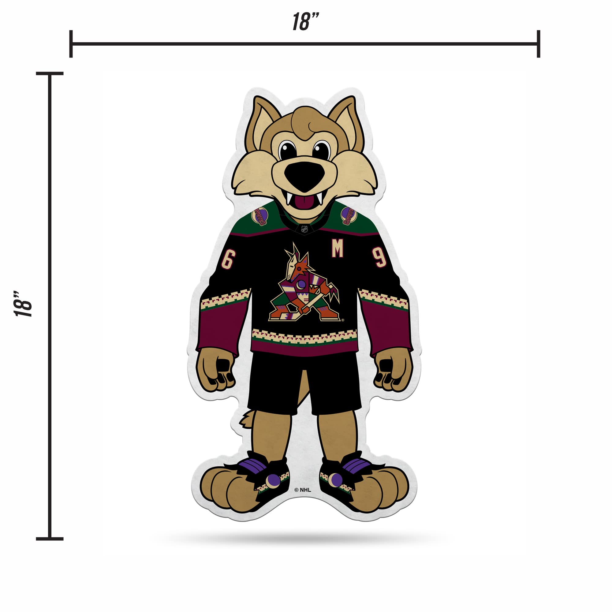 Rico Industries Nhl Arizona Coyotes Mascot Shape Cut Pennant - Home And Living Room D  Cor - Soft Felt Ez To Hang
