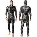Nataly Osmann Camo Spearfishing Wetsuits Men 3mm /1.5mm Neoprene 2-Pieces Hooded Long Sleeve Scuba Diving Suit Full Body Keep Wa