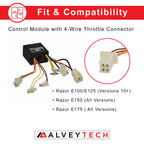 Alveytech Zk2400-Dp-Ld (Zk2400-Dp-Fs) Control Module With 4-Wire Throttle Connector - Fits The Razor E175 (V1+) Electric Scooter