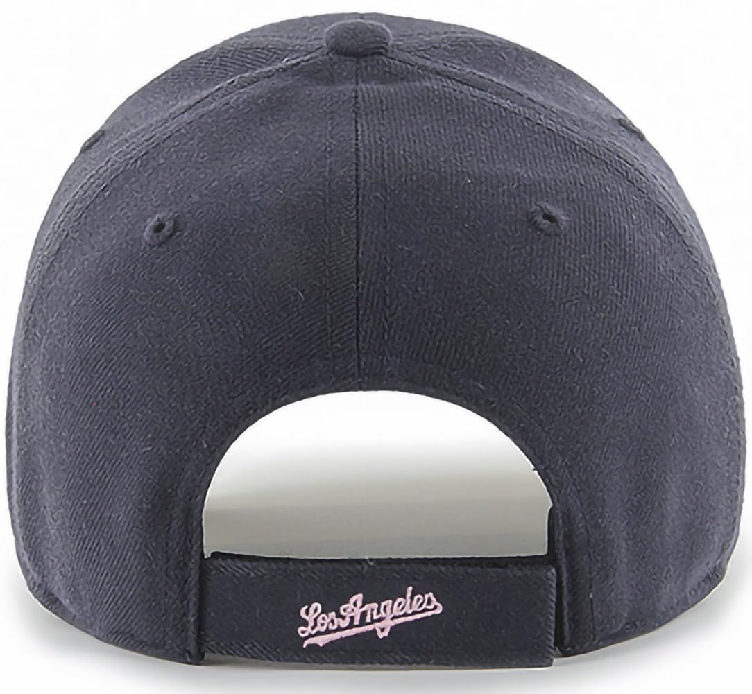 47 Mlb Navy Pink Mvp Adjustable Hat, Women'S One Size Fits All - Los Angeles Dodgers Navy Pink