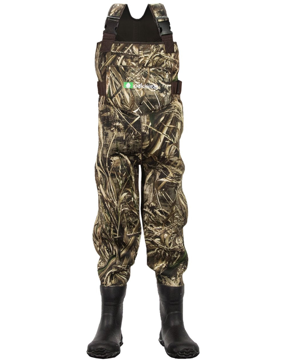 Oaki Toddler & Children'S Neoprene Waterproof Fishing Waders Max-5 Camo, 14/15