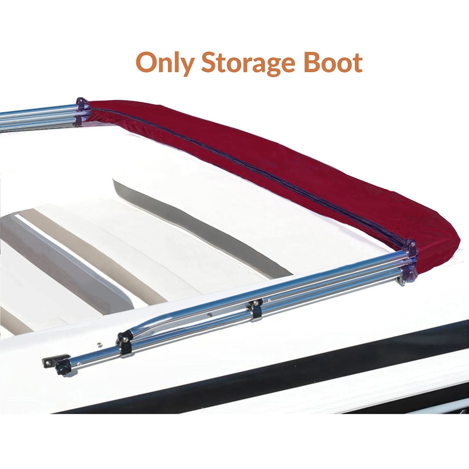 Savvycraft Bimini Top Storage Boot 54''-60'' Width Burgundy Color, Waterproof Uv Protection Bimini Top Replacement Boot, Fit Rou
