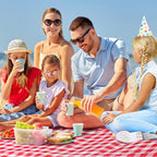 Ruibolu Large Picnic Blankets,Beach Blanket Sandproof Beach Mat For 3-5 Adults Waterproof Quick Drying Outdoor Picnic Mat For Tr