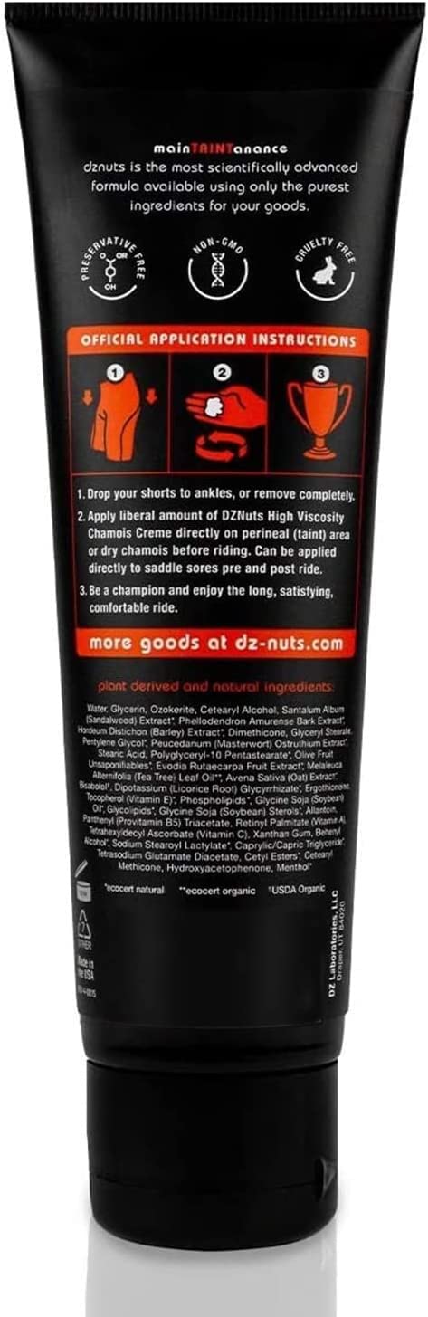 Dznuts Men'S Pro Chamois Cream With Microfiber Towel, Anti -Chafing Cream For Saddle Sores, Chafing, Rubbing, Inner Thighs Frict